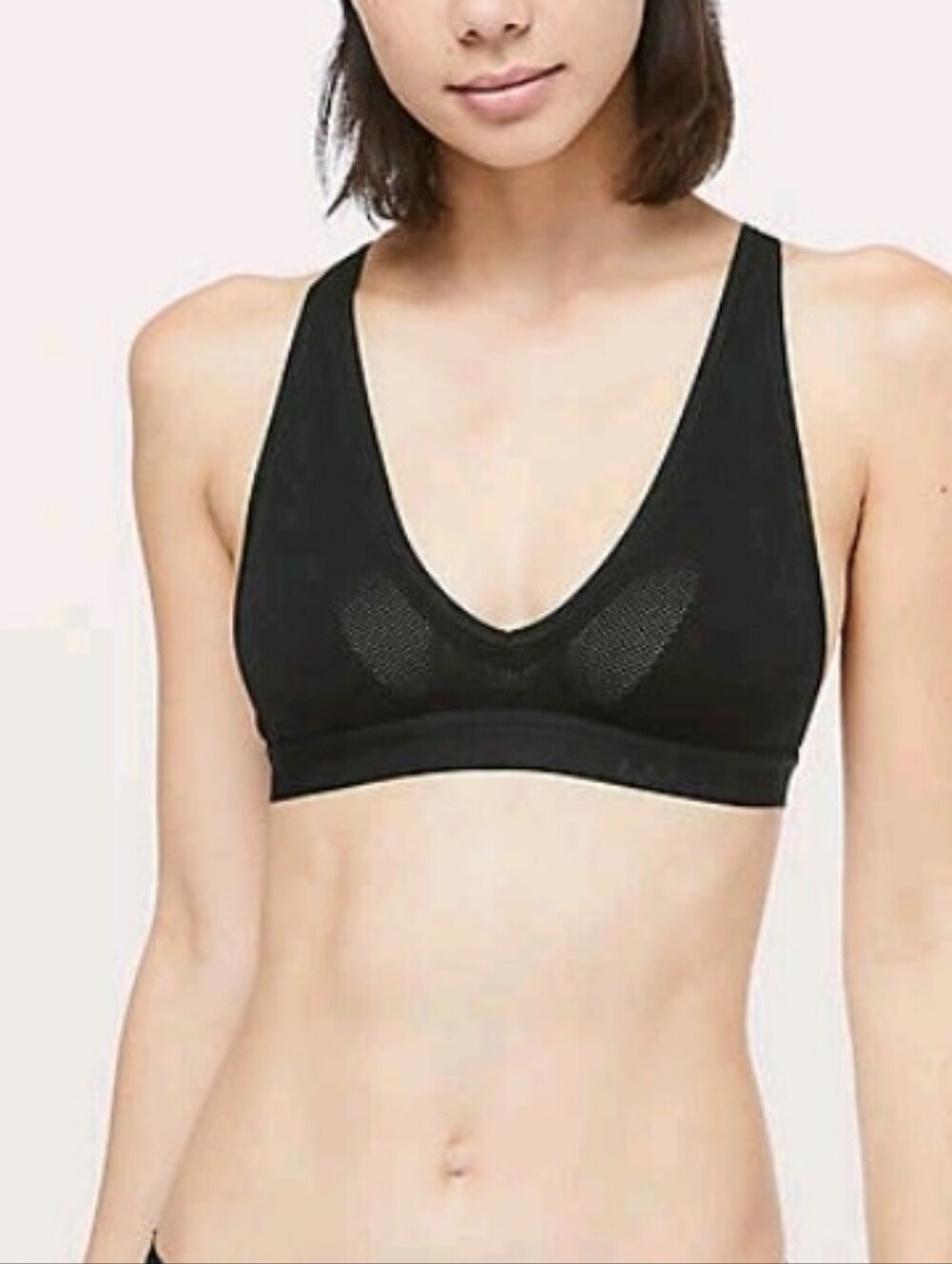 Luluemon Women's Black Strappy Triangle Bralette Sz M/L